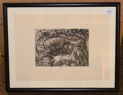 Lot 464 - Paul Drury (1903-1987) ''Mickelham Yews'', with blindstamp, printers working proof 1994,...