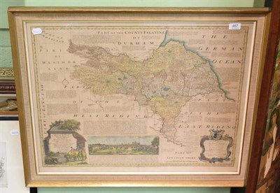 Lot 467 - An E Bowen framed map of the North Riding of Yorkshire