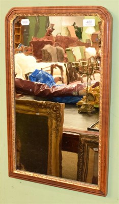 Lot 480 - A walnut and parcel gilt mirror