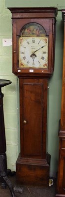 Lot 494 - ~ An oak thirty hour longcase clock, W. Harris, Witney