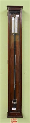 Lot 496 - Cased laboratory stick barometer