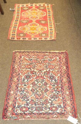 Lot 510 - Hamadan Rug, the ivory Herati field enclosed by narrow borders, together with two other rugs (3)