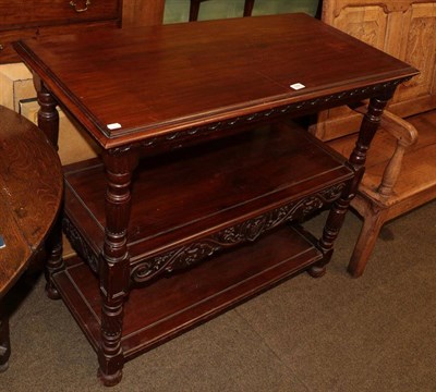 Lot 539 - Carved mahogany library book stand