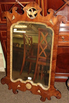 Lot 592 - A Regency style mahogany gilt painted wall mirror