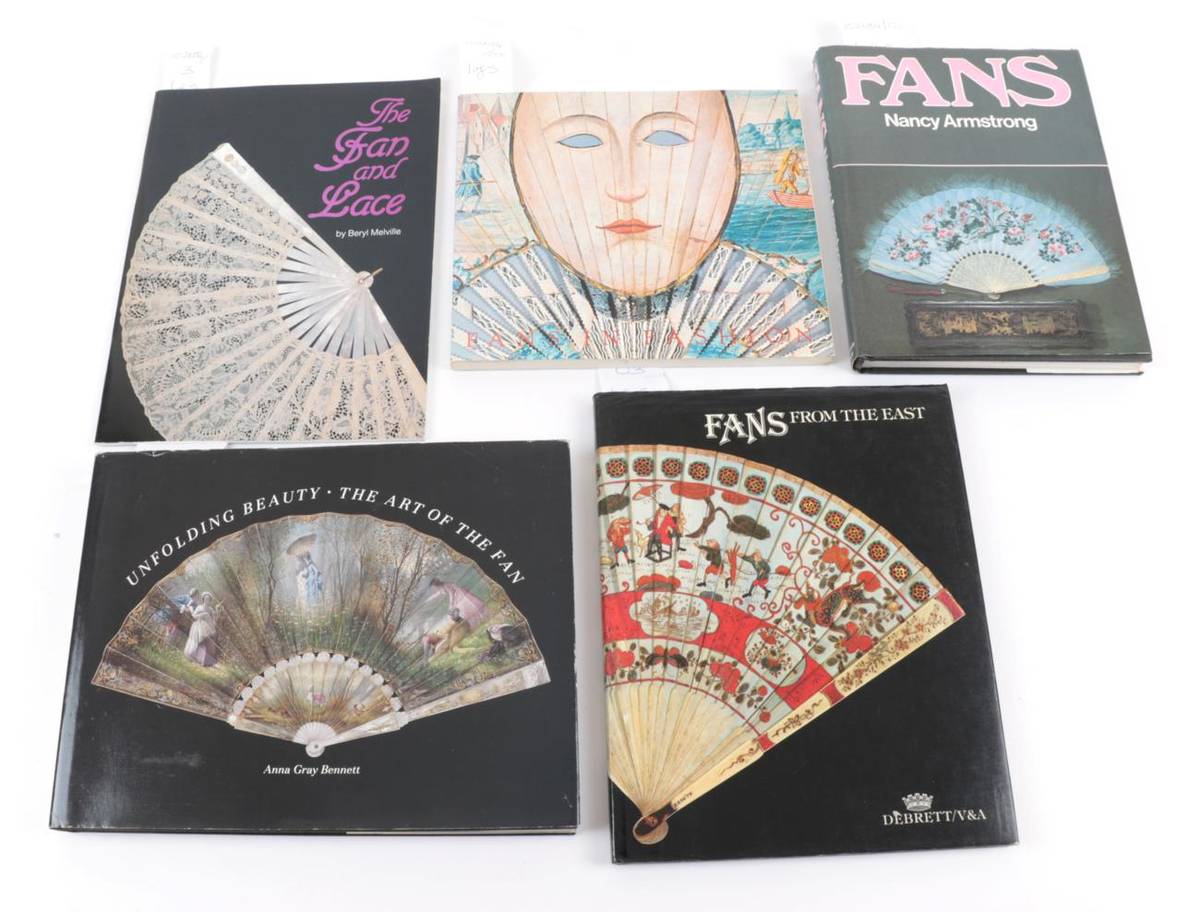 Lot 2004 - Five Books Relating to Fans: To include ''Fans'' by Nancy Armstrong, with autograph dedication...