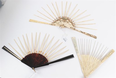 Lot 2013 - Three Montures Without Leaves, perhaps suitable for lace makers, one of bone, in mid- 18th...