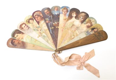 Lot 2055 - Vienna 1907: The Concordia Ball. A Large Wooden Brisé Fan, with very wide sticks (eleven inner and