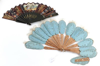 Lot 2071 - An Eclectic Mix Of 19th Century and Slightly Later Fans, requiring attention: To include a mid-19th