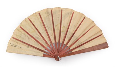 Lot 2134 - The Parrot: A Small Fan Produced by Lachelin, Paris. The single paper leaf, mounted à...
