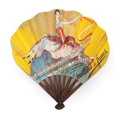 Lot 2135 - An Early 20th Century Advertising Fan for the Department Store ''Galleries Lafayette'', the...