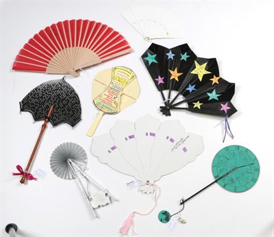 Lot 2151 - A Selection of Modern Fans, most created by the current FCI President, Lorraine Taylor-Kent,...