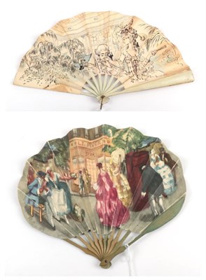 Lot 2174 - L.T.Piver '' Pompeia'': A Printed Paper Advertising Fan, issued to celebrate the 150th...