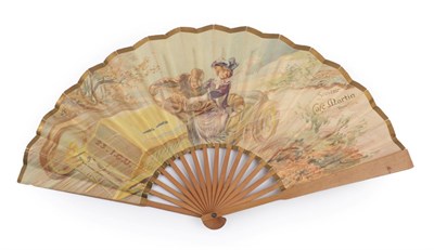 Lot 2191 - L.T.Piver ''Floramye:'' A Scarce Printed Paper Advertising Fan, which may only have been issued...