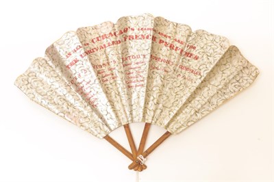 Lot 2194 - French Perfumes In Curacao: An Unusual Printed Paper Advertising Fan From Curacao, suggesting...