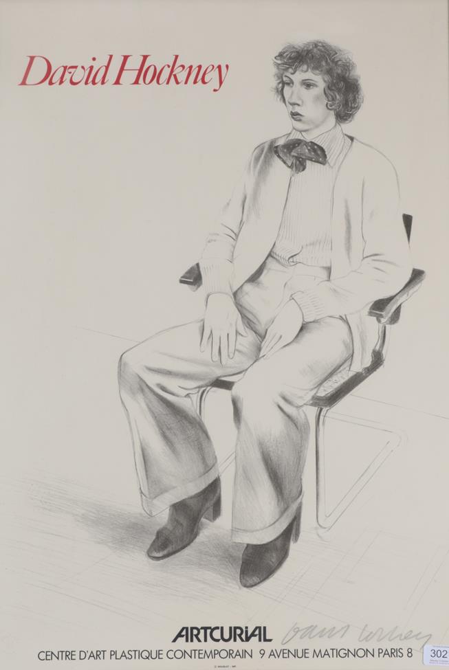 Lot 3021 - After David Hockney OM, CH, RA (b.1937)  ''Artcurial'' Signed, published by Mourlot Paris 1973,...