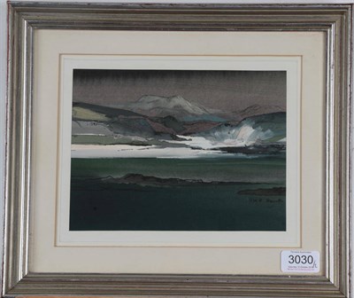 Lot 3030 - Tom H Shanks RSW RGI PAI (b.1921) ''Landscape- Autt Bea''  Signed, mixed media, together with a...