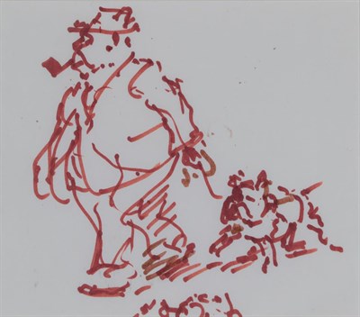 Lot 3038 - Roland Batchelor RWS (1889-1990)  ''Out for a Stroll'' Ink, 13.5cm by 15cm  Provenance: The...