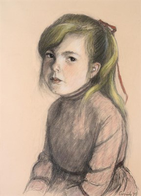 Lot 3042 - Norman Stansfield Cornish MBE (1919-2014) A head and shoulders portrait of Barbara Coia aged 8...