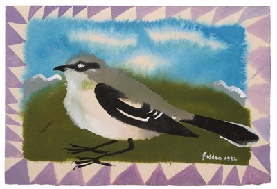 Lot 3050 - Mary Fedden OBE, RA, RWA (1915-2012) ''Jay'' Signed and dated 1992, gouache, 15cm by 23cm  Artist's