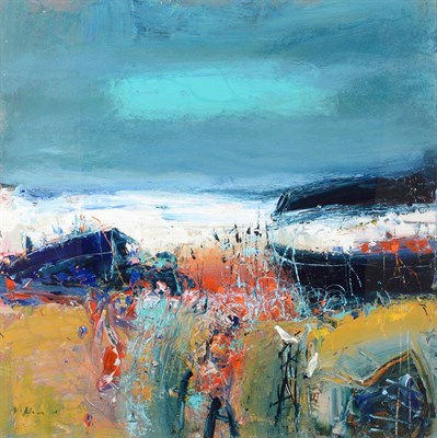 Lot 3064 - Nael Hanna (b.1959) ''Fishing Boats by the Sea, Angus'' Signed, inscribed verso and dated 2015, oil