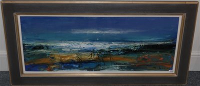 Lot 3066 - Nael Hanna (b.1959) ''Open Water Carnoustie'' Signed, oil on canvas, 38.5cm by 98cm  Artist's...
