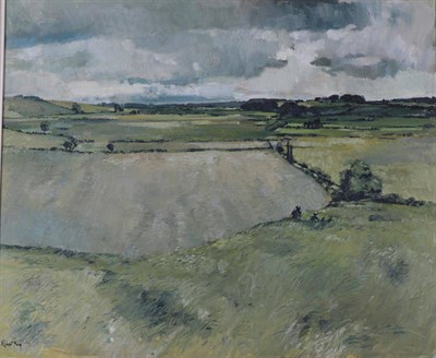 Lot 3073 - Robert King RI, RSMA (b.1936) ''Summer Landscape'' Signed, inscribed verso, oil on board, 73cm...