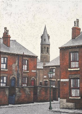 Lot 3094 - Stuart Walton (b.1933) St. Peter's Church, Dewsbury Road, Leeds Signed and dated (19)78, oil on...