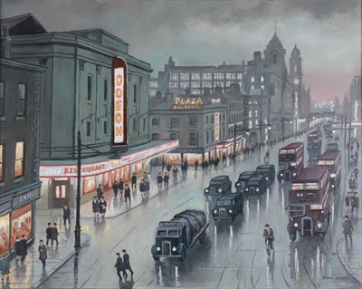 Lot 3095 - Steven Scholes (b.1952)  ''Oxford Road, Manchester 1956'' Signed, inscribed verso, oil on...