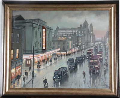 Lot 3095 - Steven Scholes (b.1952)  ''Oxford Road, Manchester 1956'' Signed, inscribed verso, oil on...