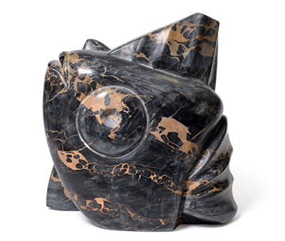 Lot 3113 - Darren Yeadon (b.1970) Fish Signed, Ligurian portoro marble, 50cm high  See illustration