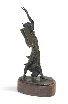 Lot 3123 - Thomas Taylor Bowie (1931-1983) Liberty Signed and dated 1966, bronze on a wooden plinth,...