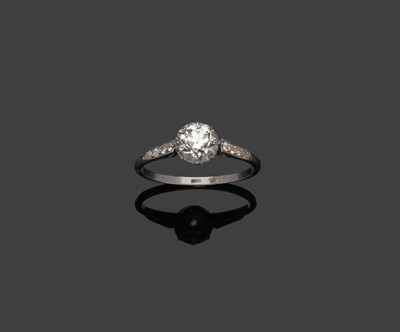 Lot 303 - An Early 20th Century Diamond Solitaire Ring, an old cut diamond in a white claw setting, to...