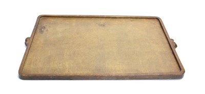 Lot 3581 - Mouseman: A Robert Thompson of Kilburn English Oak Tea Tray, of rectangular form with raised sides