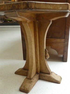 Lot 3588 - Mouseman: A 1940's Robert Thompson of Kilburn English Burr Oak Octagonal Coffee Table, on a...