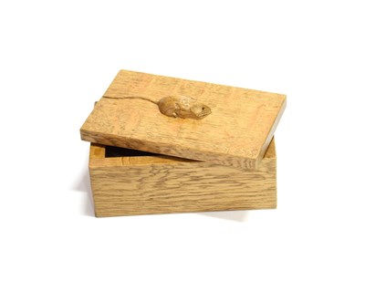 Lot 3606 - Mouseman: A Robert Thompson of Kilburn English Oak Trinket Box and Cover, of rectangular form,...