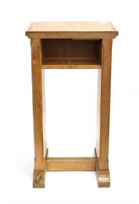 Lot 3626 - Mouseman: A Robert Thompson of Kilburn English Oak Prayer Desk, the sloping top above a panel...