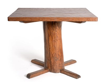 Lot 3629 - Eagleman: An Albert Jeffray of Sessay English Oak Pub Table, the square top, on a trunk support...