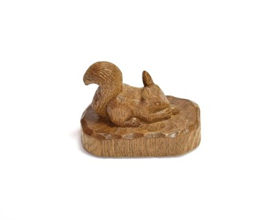 Lot 3635 - Squirrelman: A Trevor Hutchinson of Husthwaite English Oak Paperweight, in the form of a...