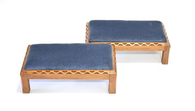 Lot 3648 - A Pair of Arts and Crafts English Oak Footstools/Kneelers, designed by Peter Johnson, made by...