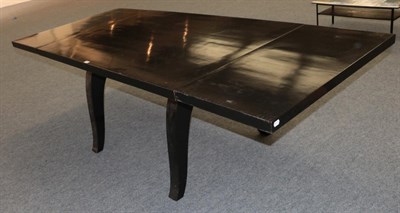 Lot 3651 - An Art Deco French Modernist Ebonised Dining Table, on four swept legs, unmarked, 151cm by 100.5cm