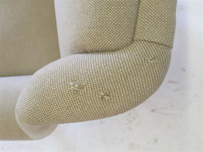 Lot 3661 - Georg Thams: A 1970's Danish Design Lounge Chair, covered in beige wool, with rounded arms,...
