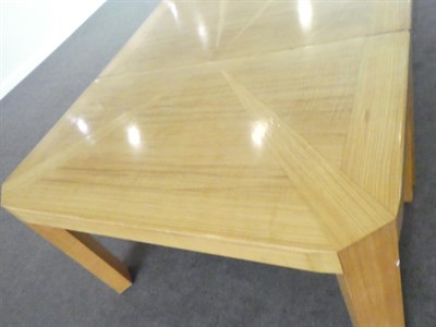 Lot 3683 - Alan Peters: A Bespoke Ash Table, commissioned by Biba, 1985, in three sections, of plain...