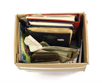 Lot 74 - Small Box and Bag of Stamps and Postcards - Includes some real photo postcards and two handmade...