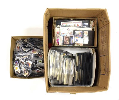 Lot 143 - World Stamps in a Large Box, mainly GB commems, also all world in a shoebox, many 1000s.