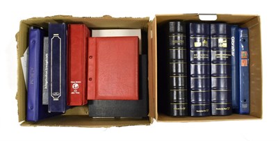 Lot 149 - Two Large Boxes with Collections of Malta and Gibraltar, a collection of Benham FDCs, coin...