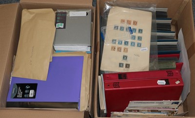 Lot 150 - Two Large Boxes Of Stamps with various albums and FDC but also a quantity of face value, also a...