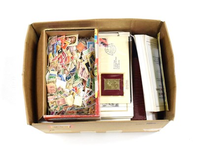 Lot 157 - Glory Box Of World Stamps, include three new 32 page stockbooks, one is still sealed, gold foil...