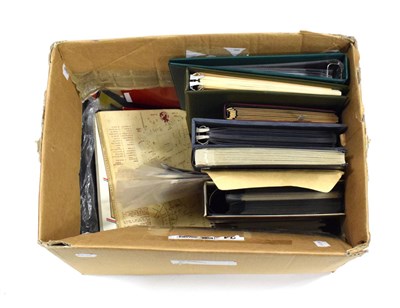 Lot 171 - GB Box - Large Box with stockbooks, albums and loose GB. Includes some Benham covers, 1960's...