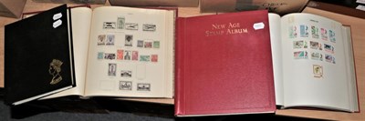 Lot 176 - Box with a Commonwealth and GB Collection in two New Age albums, Tower album and QE2 album. A...