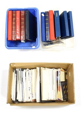 Lot 195 - Thematic Stamps in 3 Boxes - With Air Covers, ships, royalty, Masonic related and space. 11 volumes